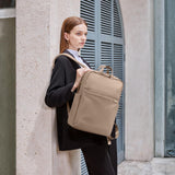 GOLF QUALITY Slim Laptop Backpack for Women, Lightweight Business Backpack for Women Computer Bag Purse for Commuting, Fit 17.3 Inch, Champagne Brown