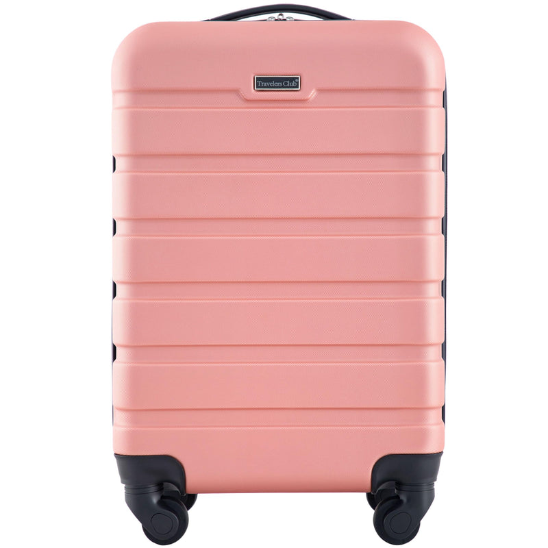 Travelers Club Harper Luggage, Rose Gold, 22-Inch Carry-On