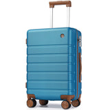 Hulsin Carry on Luggage Suitcase, 22x14x9 Airline Approved 20 Inch Hardside Carry-on Luggage with Spinner Wheels, Hard Shell Luggage with TSA Lock, Hard Case Small Travel Suitcase (Blue, 20-Inch)