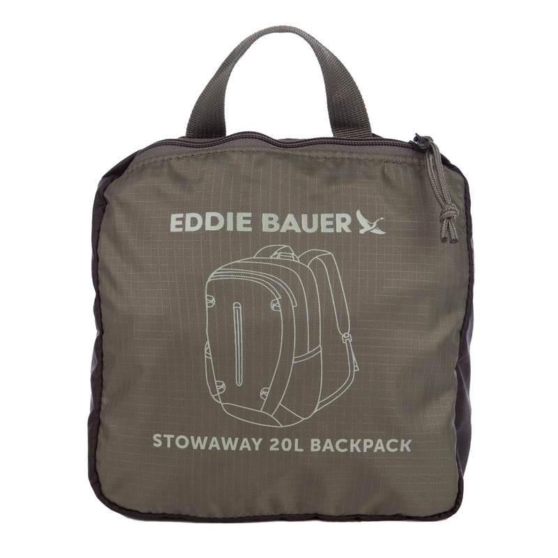 Eddie Bauer Stowaway Packable Backpack | Travel | Outdoor | Lightweight | Foldable | Durable | Ripstop Polyester | 20L - Spruce Green