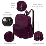 Baggallini Women's Carryall Packable Backpack, Mulberry