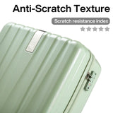 Hanke 14 Inch Underseat Carry On Luggage with Wheels Hard Shell Suitcases Carry On Bag Lightweight Small Mini Suitcase Travel Luggage for Travel（Bamboo Green）