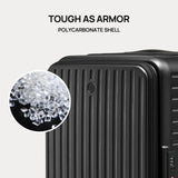 NINETYGO Top Opening Carry On Luggage 22x14x9 Airline Approved, Expandable & Lightweight, Scratch Resistant PC Hardside with Deep Cabin Design, TSA Lock & 360° Spinner Wheels (Forest Green, Alps)