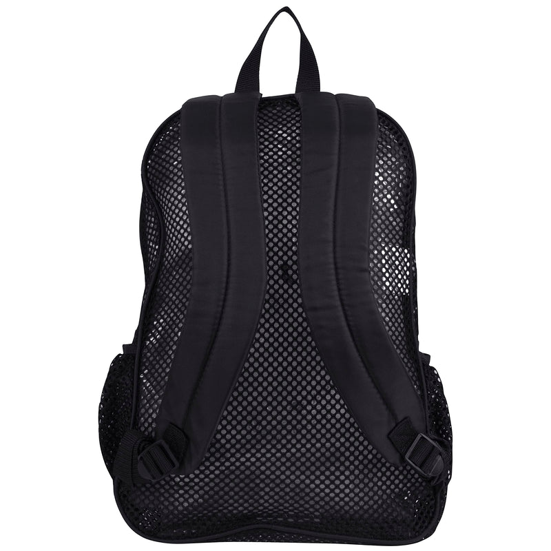 Eastsport Mesh Beach Backpack Lightweight See Through for Travel, College, Swim, Gym Bag, Black