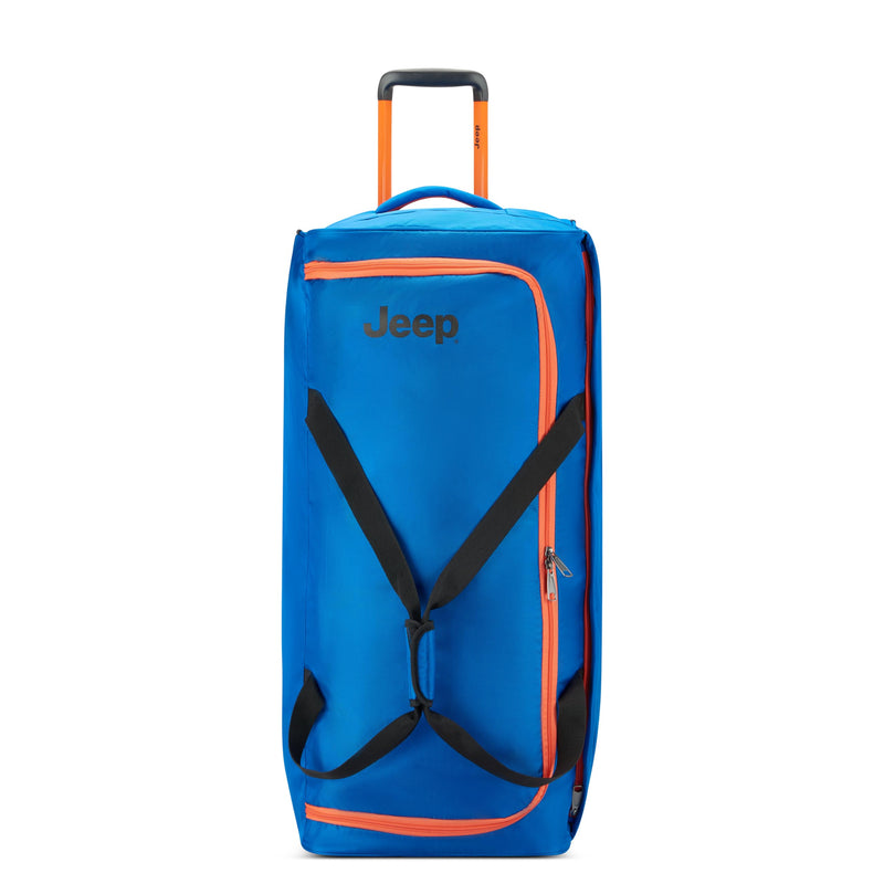 Jeep JS009D Two Wheel Rolling Travel Duffle Bag, Blue, 31 Inch