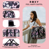 Roxy Duffel Bag | Travel | Work | Gym | Fitness | Beach | Everyday Carry | Recycled Materials, Feel Happy - Ocean Spray