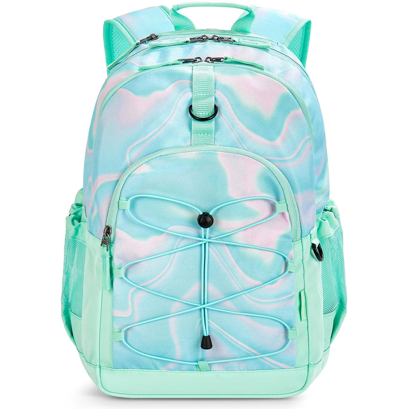 Choco Mocha Teal Backpack for Teen Girls, Travel School Backpack for Girls Middle School Large Bookbag 18 Inch, Green