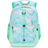 Choco Mocha Teal Backpack for Teen Girls, Travel School Backpack for Girls Middle School Large Bookbag 18 Inch, Green