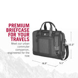 Victorinox Architecture Urban2 Briefcase - Professional Laptop Briefcase with Detachable Shoulder Strap - Perfect Travel Bag - 16 Liters, Gray