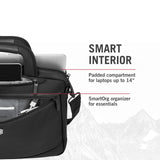 Victorinox Pivot 14" Laptop Slimcase - Business Briefcase for Travel & Commute - Compact & Lightweight Laptop Bag - Padded & Durable - Shoulder Strap - Black