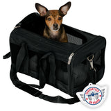 Sherpa Original Deluxe Travel Pet Carrier, Airline Approved & Guaranteed On Board - Black, Medium