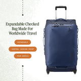 eagle creek Expanse 4-Wheel 30" Luggage – Durable Checked Spinner Suitcase with Expandable Capacity – Rugged Fabric, Lockable Zippers & Grab Handles – Travel-Ready – Pilot Blue
