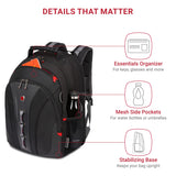 Wenger Legacy 16 inch Laptop Backpack, Men's and Women's Laptop Bag, Black/Gray, One Size