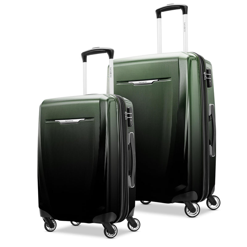 Samsonite Winfield 3 DLX Hardside Expandable Luggage with Spinners, Ombre Green, 2-Piece Set (20/25)