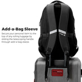 Swissdigital Design Laptop Backpack with USB Charging Port, Travel Backpack Fits 15.6 inches Computer, 31L College School Backpack for Men, Black/Grey | SD803-02