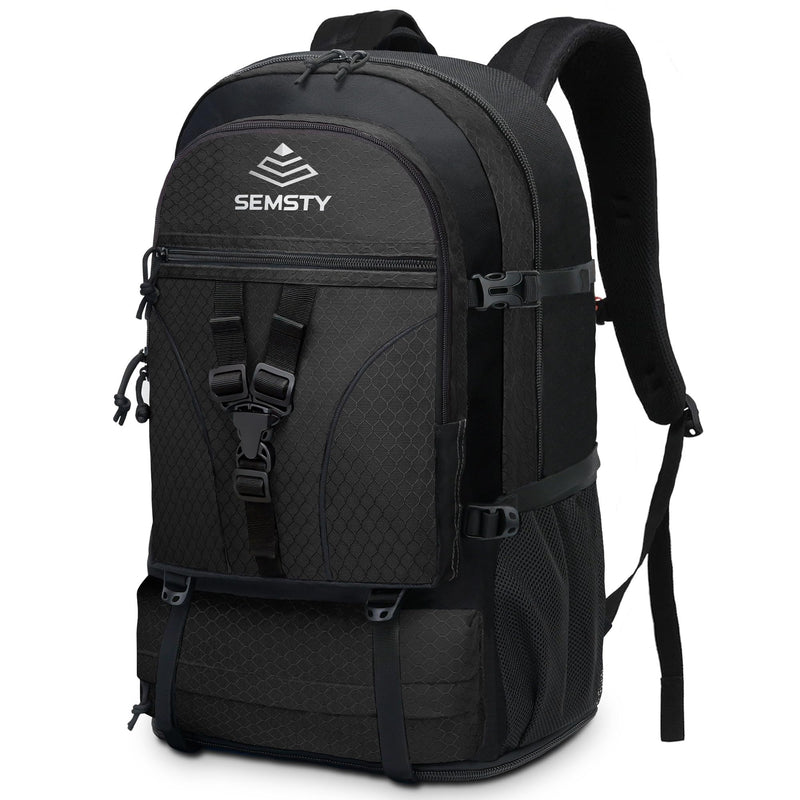 SEMSTY Hiking Backpack, 30L/40L/50L Expandable Hiking Backpack for Men and Women, Travel Backpack Flight Approved