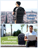 BAGSMART Travel Backpack for Women Men, 40L Flight Approved Carry on Backpack with Shoe Bag, TSA Large Personal Item Backpack with 17 Inch Laptop Compartment, Weekender Suitcase for Travel, Grey