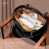 KALIDI Large Tote Bag Vegan Leather Casual Zipper Work Bag Weekender Hobo for Women 24L Oversize Shoulder Travel Purse