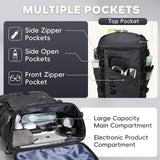 HIMZ WARRIOR Cooler Backpack with Lunchbox Compartment for Travel Large Insulated Backpack Heavy Duty Men for Camping -17 inch Laptop Bag Carry On Backpacks for Airplane, Black