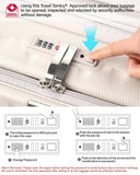 Hanke 20 Inch Expandable Carry On Luggage Airline Approved Top Opening Hard Shell Suitcases with Wheels Lightweight Travel Luggage Carry On Suitcase for Woman Men-Ivory White