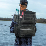 MATEIN Fishing Backpack, Water Resistant Tackle Storage Bag with Rod Holders & Cooler, Fishing Gifts for Men