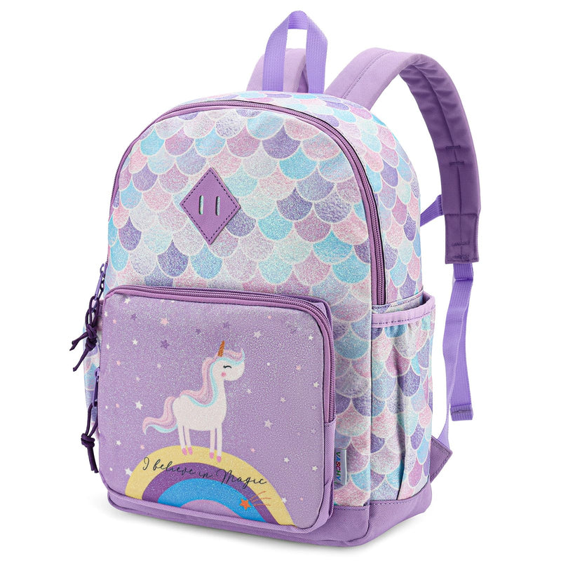 VASCHY Toddler Backpacks Girls, Kids' Cute Water Resistant Giltter Butterfly Daycare Bags for Preschool Kindergarten,Rucksack Schoolbag Bookbag for Children Rainbow Unicorn