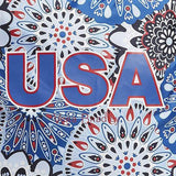 Vera Bradley Drawstring Backpack/Shoulder Bag, Fireworks Medallion/Red White Blue