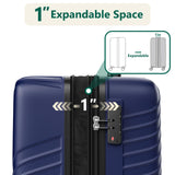 20 Inch Carry On Luggage, ABS Hardside Suitcase with Spinner Wheels, Airline-Approved Cabin Luggage with TSA Security Lock, Expandable Travel Suitcase for Flights, Business Trips & Weekend Vacations