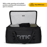 RTIC Road Trip Duffle Bag for Men and Women, Traveling Tote for Camp, Travel, Gym, Weekender, Camping, Overnight, Carry On, Sports, Spacious, Water Resistant, Large, Black