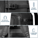 Fxcelets Travel Backpack, Expandable Carry on Backpack for Men, TSA 17.3 inch Laptop Bag Flight Approved, Lightweight Business Luggage Bag, Travel Gifts for Men Women, Black