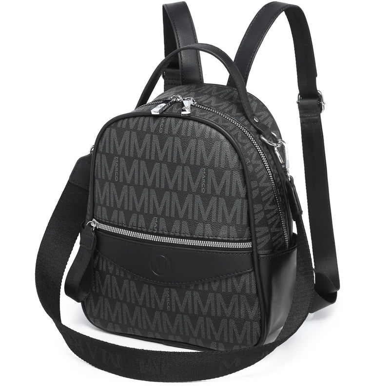 VANSARTO Mini Backpack Purse for Women Multi Pocket Small Backpacks Ladies Convertible Shoulder Handbags Designer Travel Backpack with Wide Strap (Black)