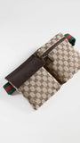 Gucci Women's Pre-Loved Vintage Web Belt Bag, Gg Canvas, Brown, One Size