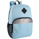 Trail maker Reflective School Backpack for Kids | Colorful Backpack with Adjustable Straps, Side Water Bottle Pockets (Blue)