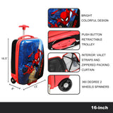 Bioworld Spider-Man Amazing Web-Swinging Blue & Red 16.5" Rolling Luggage