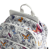 Vera Bradley Women's Bancroft Backpack - Premium Cotton, Wing + Bloom, One Size