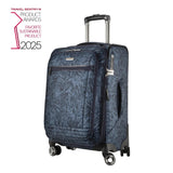 Ricardo Beverly Hills Avalon Softside Carry-On Luggage Made with Sustainable 100% Recycled PET (rPET), Lightweight, Eco-Friendly Travel, Expandable, Dual Spinner Wheels, Serengeti Night, 20-inch