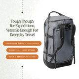 Eagle Creek Cargo Hauler Wheeled Duffel - Durable Duffel Bag for Travel - Easy Access Compartment - Deployable Backpack Straps - Lockable Zipper Opening - Charcoal - 110L
