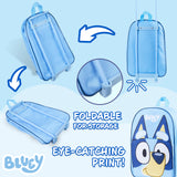 Bluey Kids Rolling Suitcase, 16 x 13 x 4 inches, Luggage for Girls and Boys, Travel Bag with Extendable Handle and Wheels, Gifts for Kids