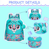 Meetbelify Kids Backpacks for Girls School Bag Cute Girls Backpacks Ages 8-10 with Lunch Box Bookbag Set Travel Backpack for Elementary Preschool Students