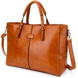 Badgley Mischka Julia Vegan Leather Weekender Duffel Bag for Travel (Brown)