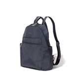 Baggallini Securtex® Anti-theft Vacation Travel Backpack 10x13 Slash-Resistant Nylon Daypack w/RFID, French Navy