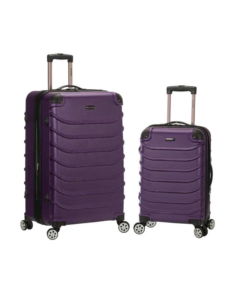 Rockland Speciale Hardside 2-Piece Expandable Spinner Luggage Set, Purple, 2-Piece Set (20/28) (F230-PURPLE)