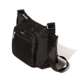 Baggallini Crosstown Hobo Crossbody for Women - 9"x7.8" Travel Crossbody Bag with RFID Wallet and Water Bottle Holder