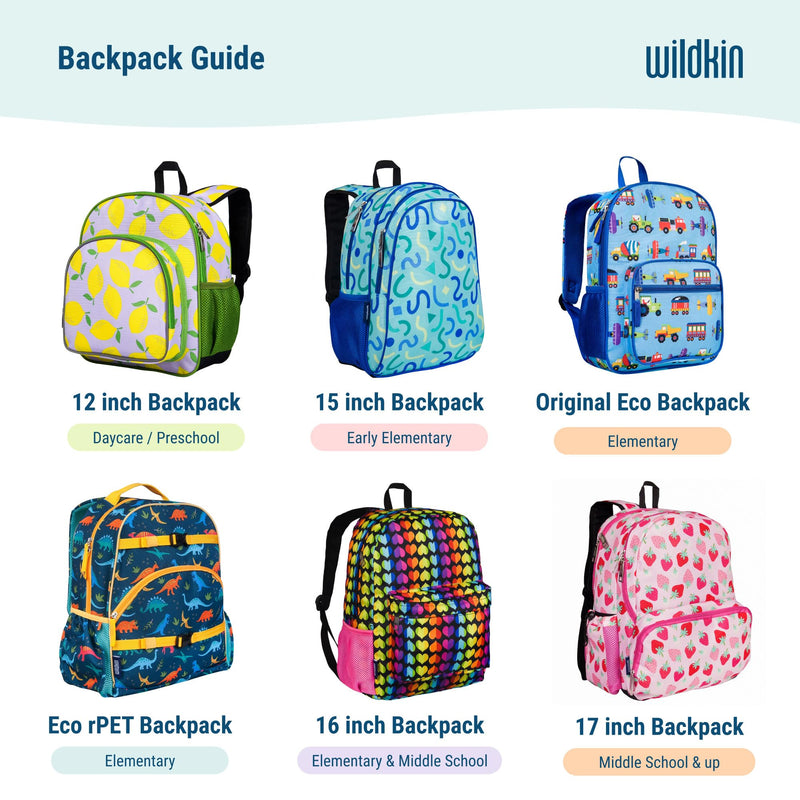 Wildkin 17-inch Kids Backpack – Durable, Lightweight School Bag for Boys & Girls - Wildflower Bloom