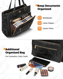 MATEIN Convertible Briefcase Backpack for Teacher, 3 in 1 Purse Women Tote Bag Fits 15.6" Laptop, Waterproof Leather Backpack Tote, Womens Laptop Tote Bag for Work College, 2 pcs set