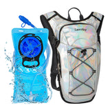Zavothy Rave Hydration Backpack Lightweight Water Backpack for Cycling Running Hydration Pack Hiking Backpack with 2L Water Bladder White