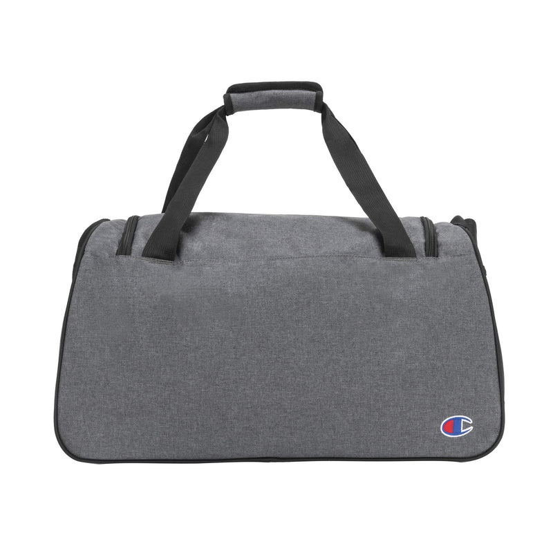 Champion Unisex Adult Logo Duffel Bags, Granite Heather/Scarlet, One Size US