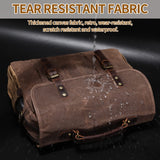 NerIion Messenger Bag for Men 15.6 Inch Vintage Canvas Genuine Leather Briefcase for Men Laptop Bag Waterproof Computer Satchel Shoulder Bag (Brown)