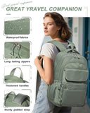VENATIN School Backpack for Girls, Water Resistant Backpacks for Girls 15.6 Laptop Multifunction Casual Daypack, Basic College Backpack School Bookbag Mochilas Escolares para Niñas, Green