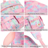 Hidds Laptop Backpacks 15.6 Inch College Backpack Elementary Middle High School Book Bag Kids Cute Bookbags Anti Theft Travel Back Pack Casual Daypack for Teens Girls Women Students (Tie-Dye Pink)